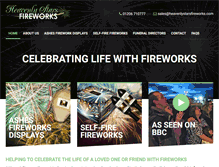 Tablet Screenshot of heavenlystarsfireworks.com